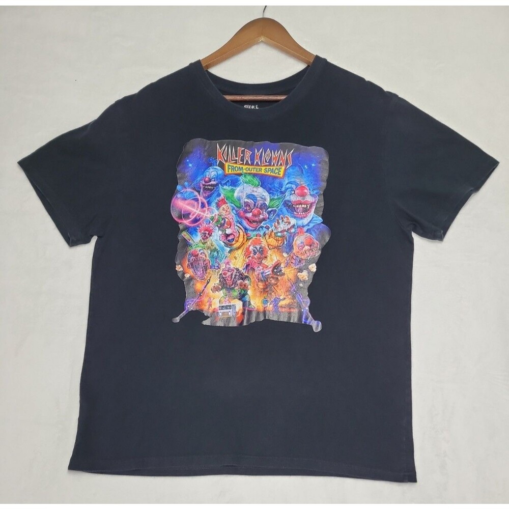 Killer Klowns From Outer Space Shirt Mens L Large Black Graphic Tee Movie Poster